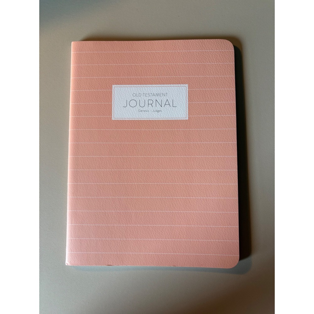 Old Testament Bible Study Journal Genesis - Judges Peach Softcover Notebook